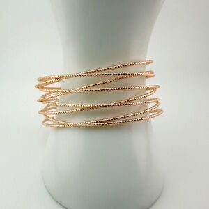 Elegant Rose Gold Toned Cuff Bracelet Bundle 3/$15
